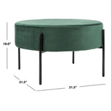 SAFAVIEH Shianne Round Velvet Cocktail Ottoman