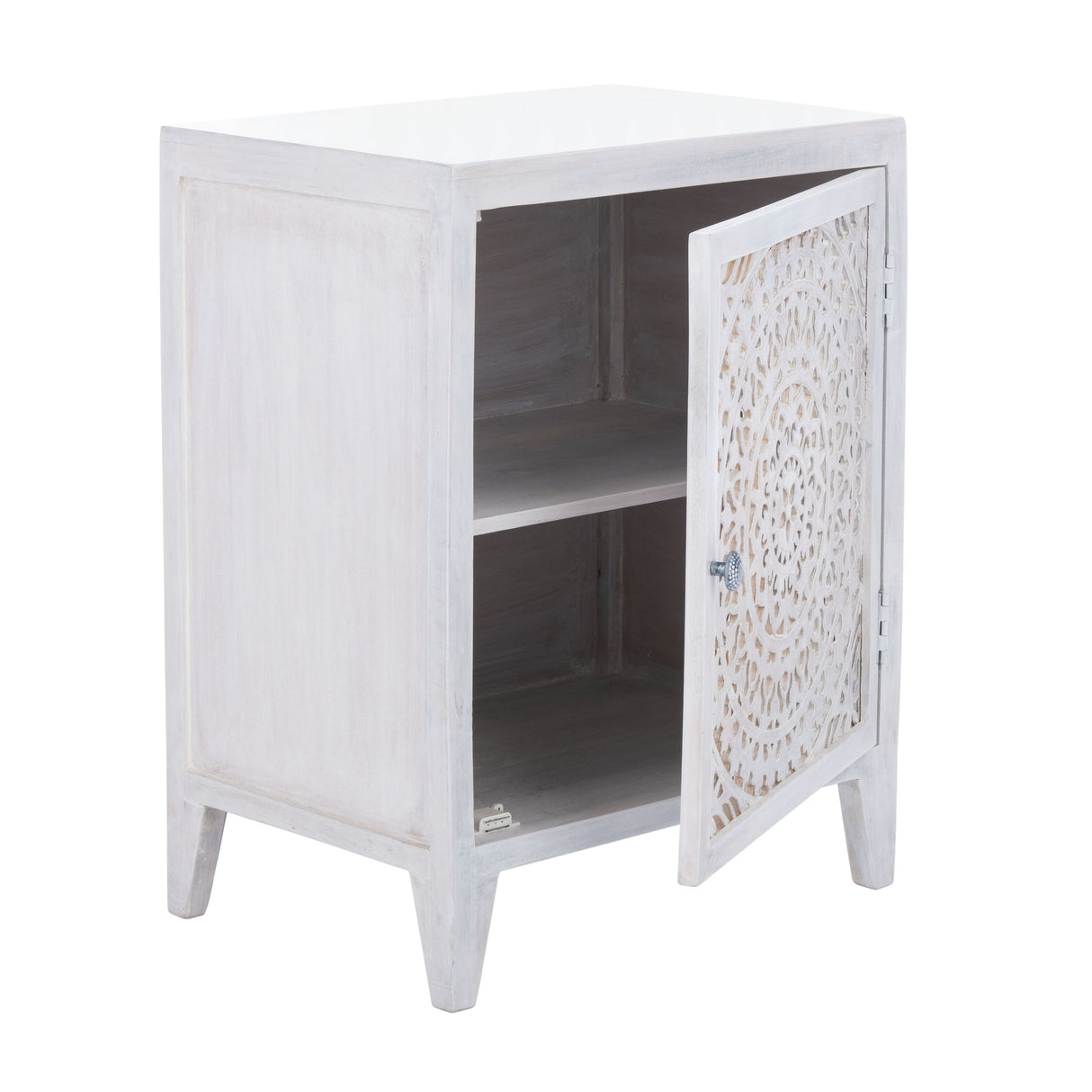 SAFAVIEH Shyann Single-Door Carved Nightstand