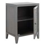 SAFAVIEH Shyann Single-Door Carved Nightstand