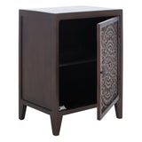 SAFAVIEH Shyann Single-Door Carved Nightstand