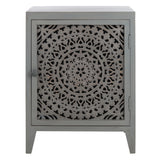 SAFAVIEH Shyann Single-Door Carved Nightstand