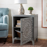 SAFAVIEH Shyann Single-Door Carved Nightstand