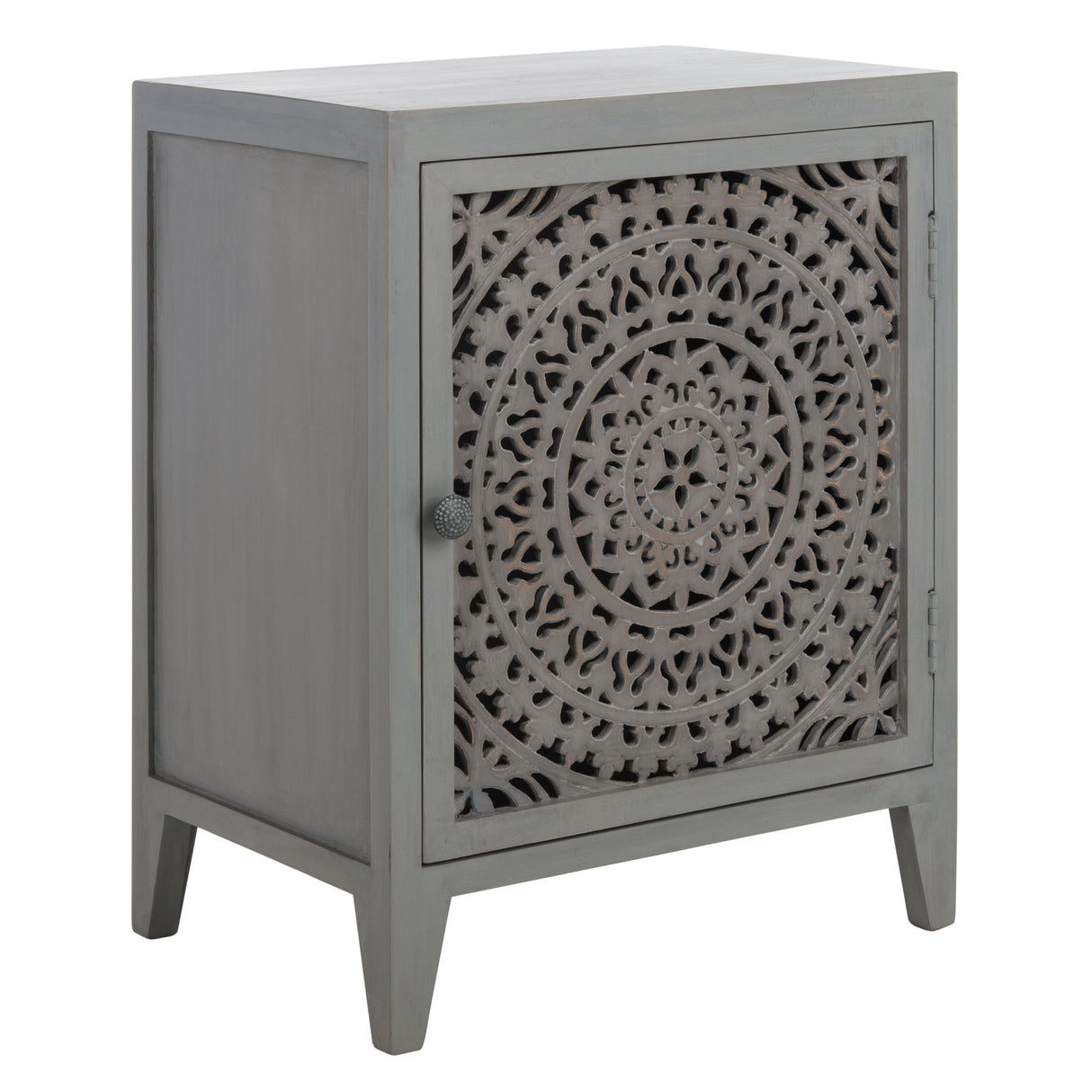 SAFAVIEH Shyann Single-Door Carved Nightstand