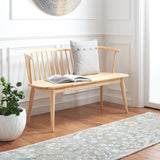 SAFAVIEH Sibyl Farmhouse Solid Wood Spindle Bench - 53Wx19Dx31H