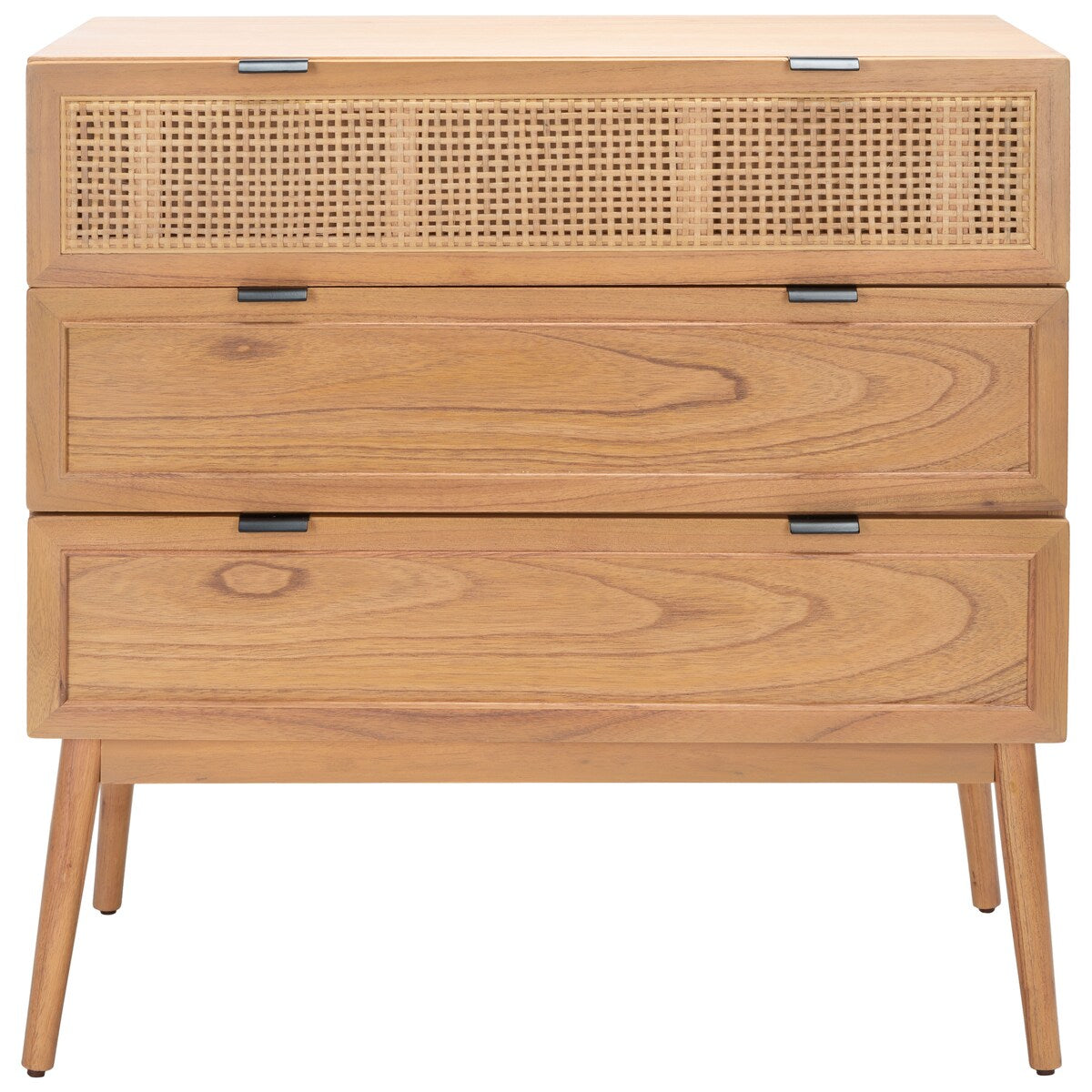 SAFAVIEH Siddie Mid-Century 3-Drawer Rattan Chest - 36Wx18Dx36H