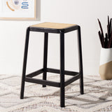 SAFAVIEH Silus Backless Cane Counter Stool - 17" W x 17" D x 25" H