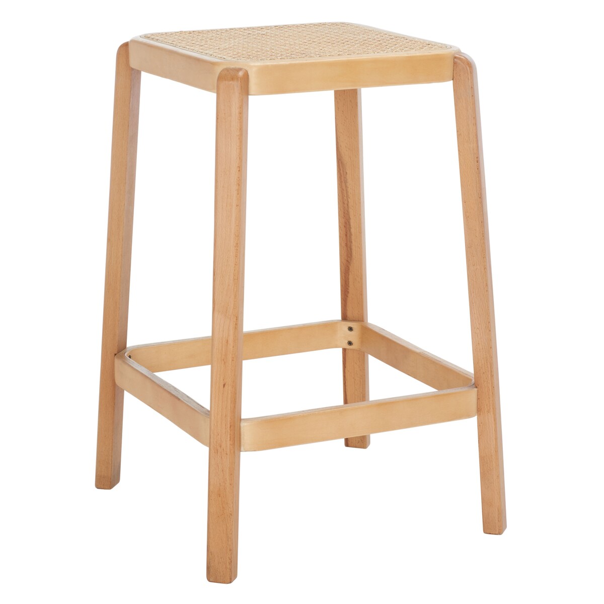 SAFAVIEH Silus Backless Cane Counter Stool - 17" W x 17" D x 25" H