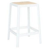 SAFAVIEH Silus Backless Cane Counter Stool - 17" W x 17" D x 25" H