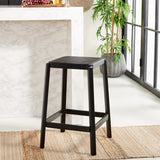 SAFAVIEH Silus Backless Cane Counter Stool - 17" W x 17" D x 25" H