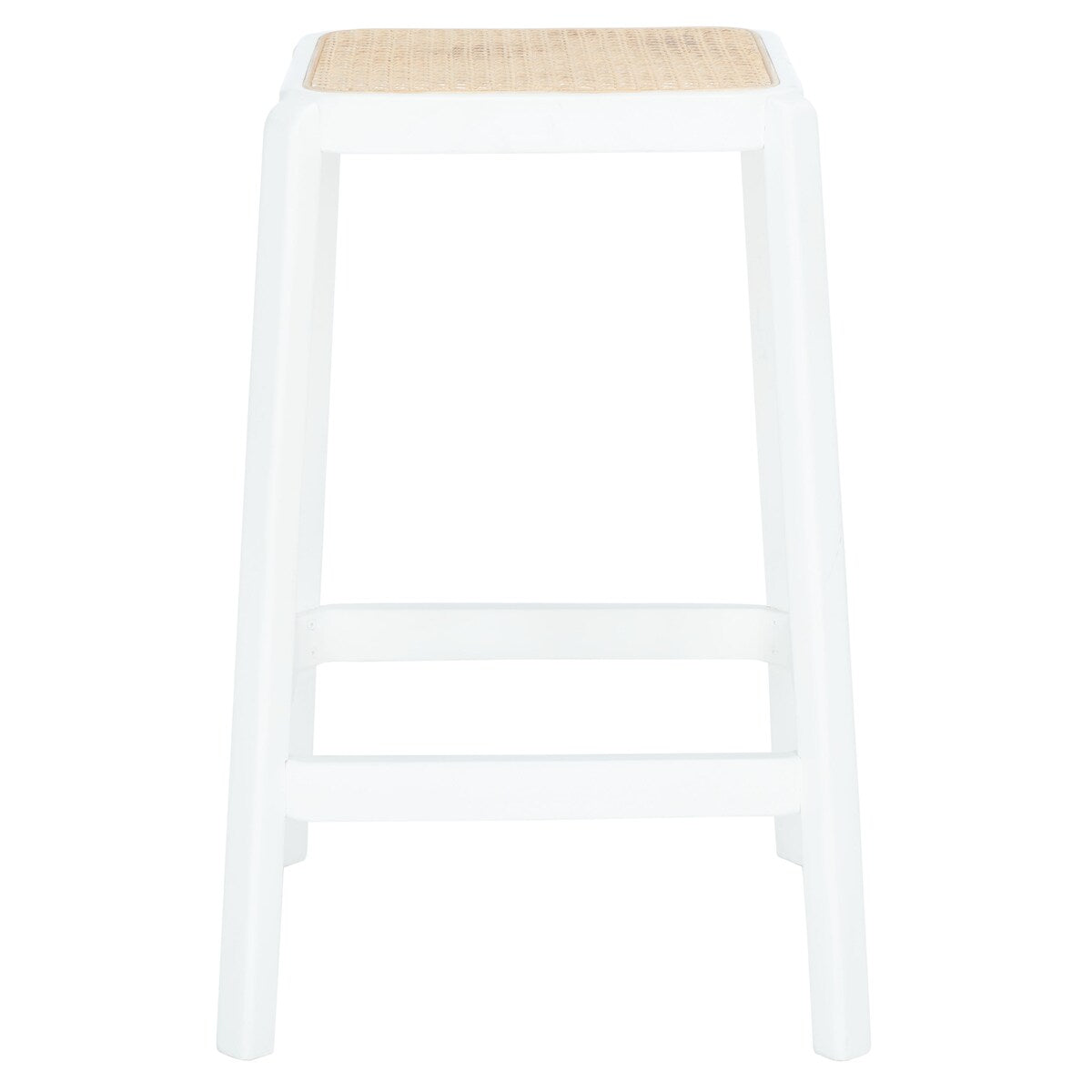 SAFAVIEH Silus Backless Cane Counter Stool - 17" W x 17" D x 25" H