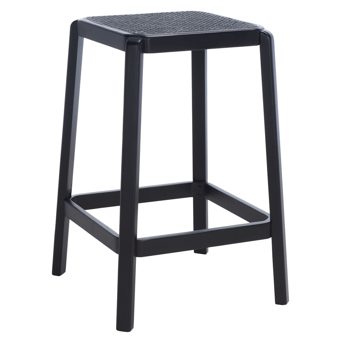 SAFAVIEH Silus Backless Cane Counter Stool - 17" W x 17" D x 25" H