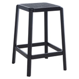 SAFAVIEH Silus Backless Cane Counter Stool - 17" W x 17" D x 25" H