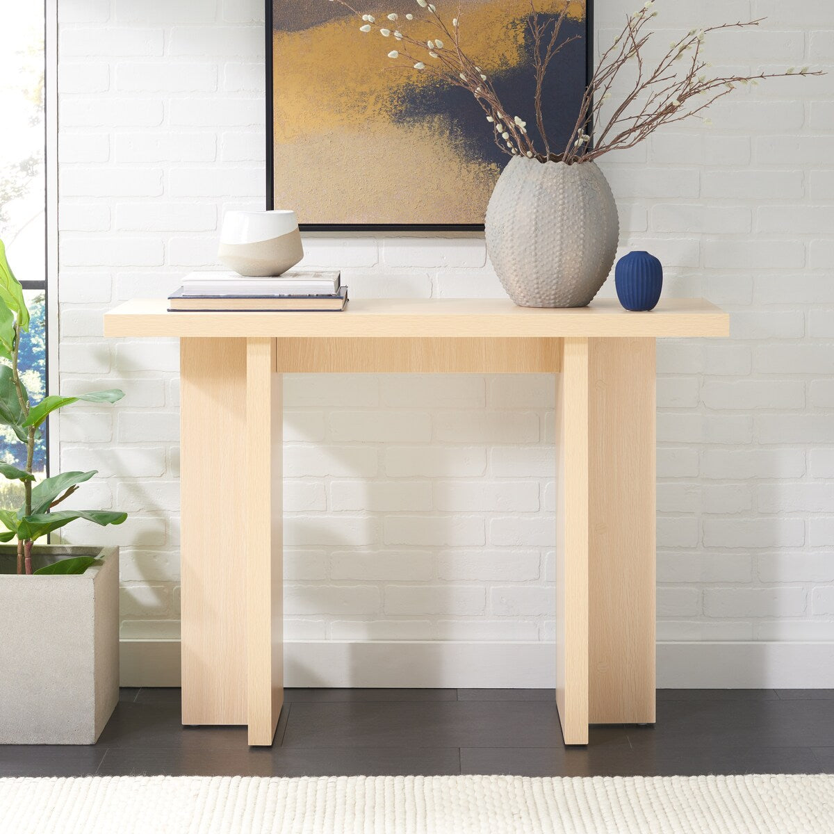 SAFAVIEH Simona Small Console Table - 42" W x 14" D x 30" H - 42Wx14Dx30H