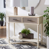 SAFAVIEH Sinda 2-Drawer Console Table - 35.5" W x 13" L x 29.5" H - 36Wx13Dx30H