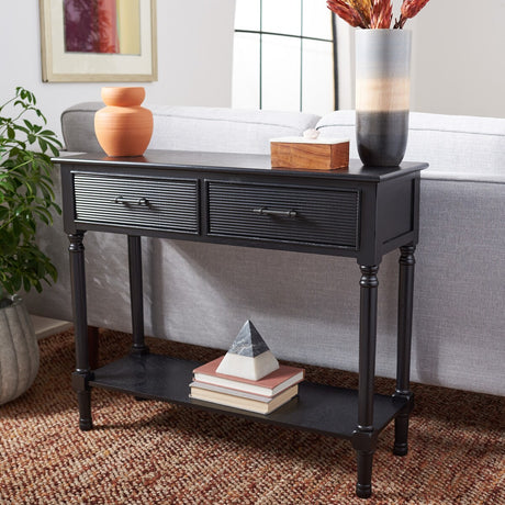 SAFAVIEH Sinda 2-Drawer Console Table - 35.5" W x 13" L x 29.5" H - 36Wx13Dx30H