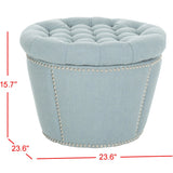 SAFAVIEH Siobhan Taupe Storage Ottoman