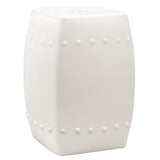 SAFAVIEH Siofra White Ceramic Decorative Garden Stool