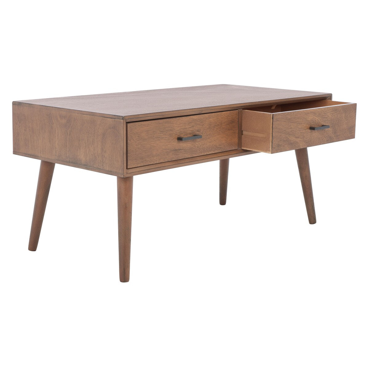 SAFAVIEH Sister Mid-Century 2-Drawer Coffee Table - 37.8" W x 19" L x 17.8" H - 38Wx19Dx18H