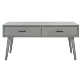 SAFAVIEH Sister Mid-Century 2-Drawer Coffee Table - 37.8" W x 19" L x 17.8" H - 38Wx19Dx18H