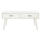 SAFAVIEH Sister Mid-Century 2-Drawer Coffee Table - 37.8" W x 19" L x 17.8" H - 38Wx19Dx18H