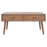 SAFAVIEH Sister Mid-Century 2-Drawer Coffee Table - 37.8" W x 19" L x 17.8" H - 38Wx19Dx18H