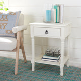 SAFAVIEH Sivajini 1-Drawer Accent Table - 19" W x 15.8" L x 26" H - 19Wx16Dx26H