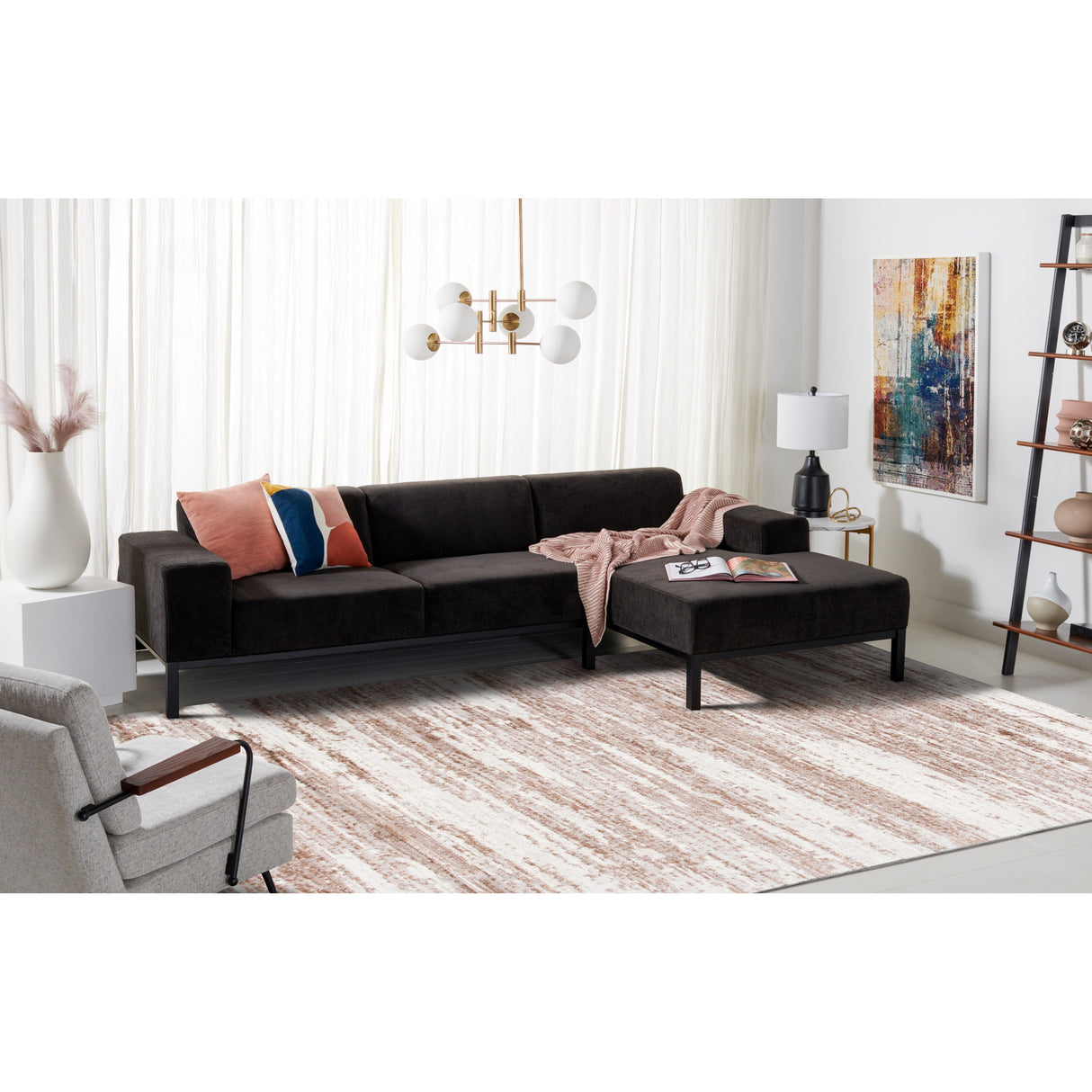 SAFAVIEH Skyler Wanne Modern Abstract Rug