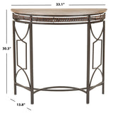 SAFAVIEH Slobodka Antiqued Copper Finish Console Table - 33.1" x 13.8" x 30.3" - 33Wx14Dx30H