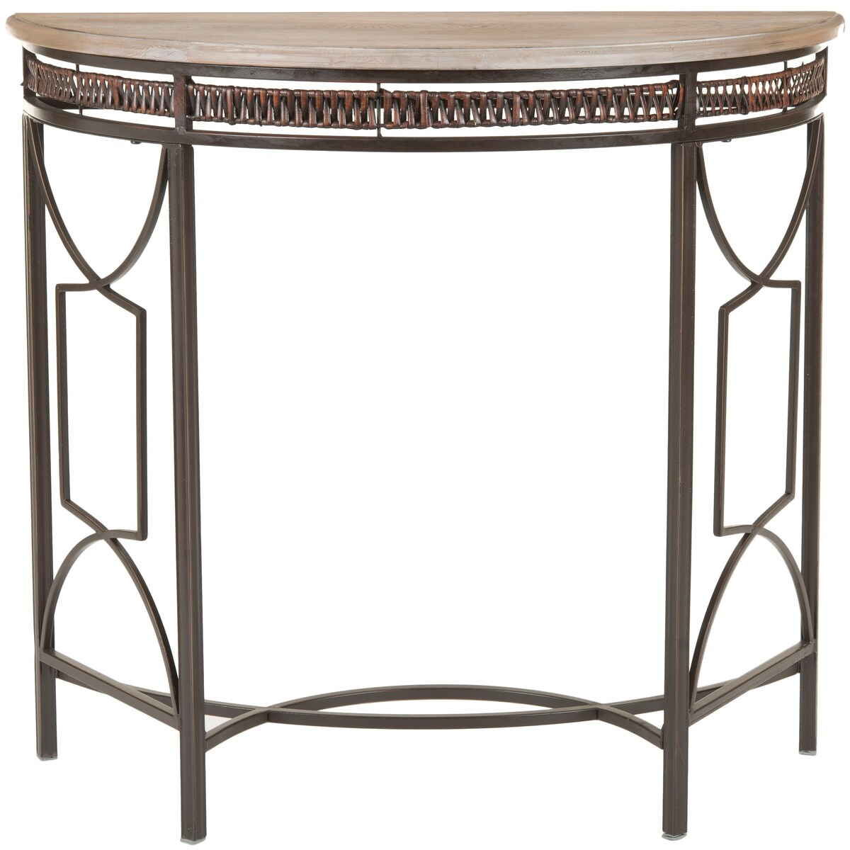 SAFAVIEH Slobodka Antiqued Copper Finish Console Table - 33.1" x 13.8" x 30.3" - 33Wx14Dx30H