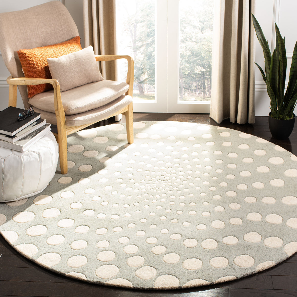 SAFAVIEH Soho Handmade Eulalia Abstract Dots N.Z. Wool Area Rug