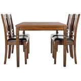 SAFAVIEH Solvita Light Oak 5-Piece Dining Set