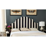 SAFAVIEH Sommer Hemp Linen Upholstered Arched Headboard - Silver Nailhead (King)