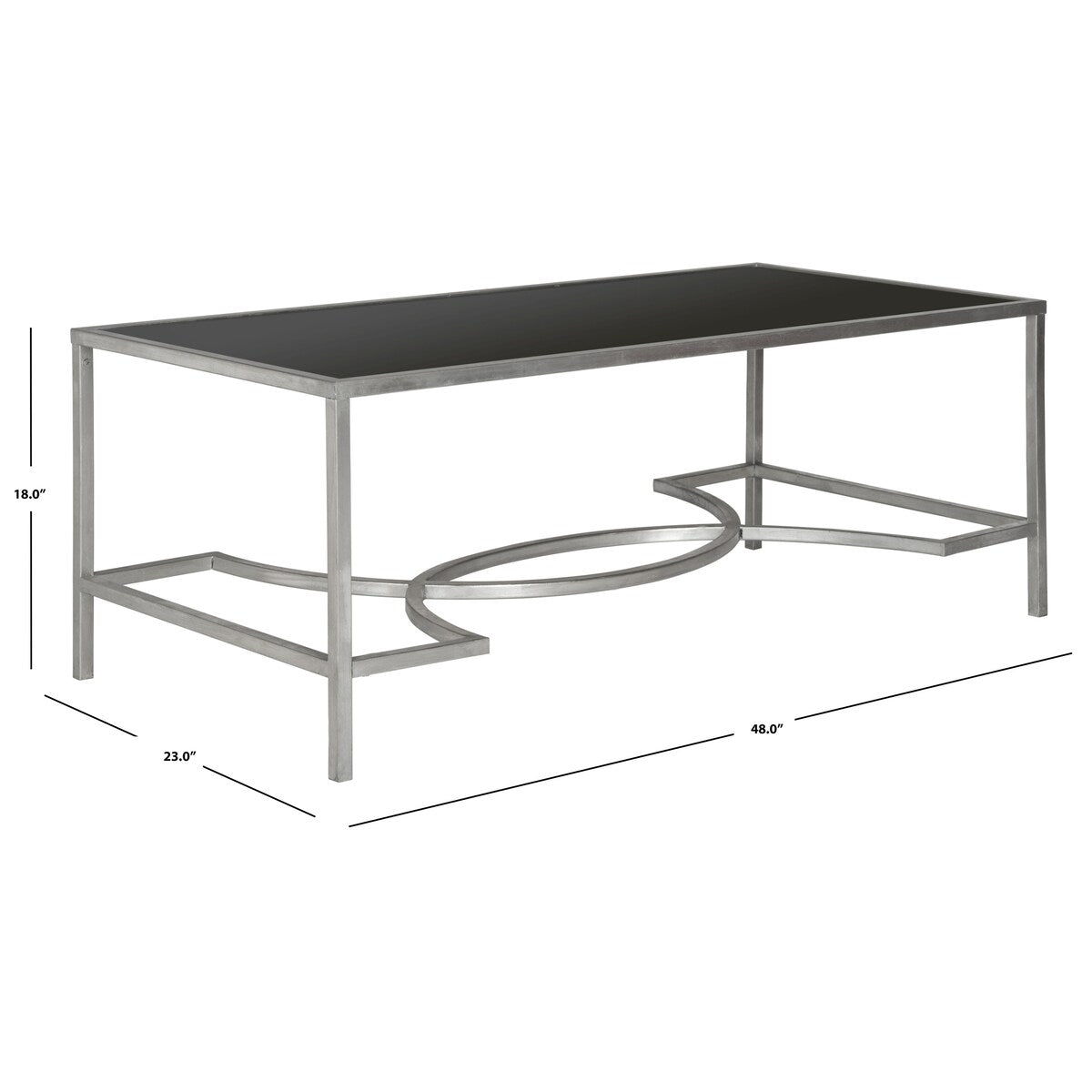 SAFAVIEH Sondra Gold Coffee Table - 48" x 23" x 18" - 48Wx23Dx18H