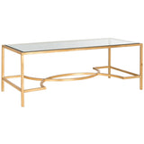 SAFAVIEH Sondra Gold Coffee Table - 48" x 23" x 18" - 48Wx23Dx18H