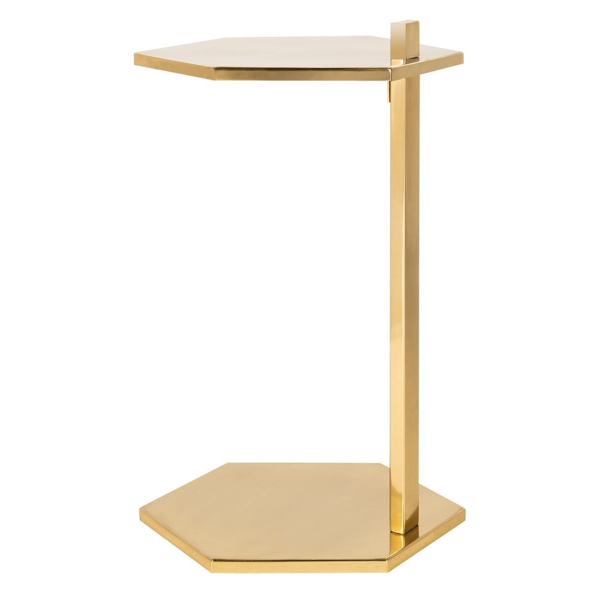 SAFAVIEH Sophronia Hexagon C Table - Gold - 15" x 13.5" x 24" - 16Wx14Dx24H