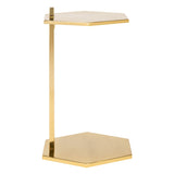 SAFAVIEH Sophronia Hexagon C Table - Gold - 15" x 13.5" x 24" - 16Wx14Dx24H