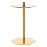 SAFAVIEH Sophronia Hexagon C Table - Gold - 15" x 13.5" x 24" - 16Wx14Dx24H