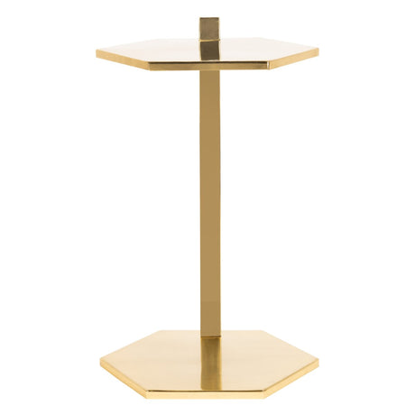 SAFAVIEH Sophronia Hexagon C Table - Gold - 15" x 13.5" x 24" - 16Wx14Dx24H