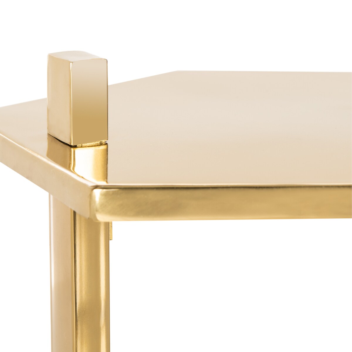 SAFAVIEH Sophronia Hexagon C Table - Gold - 15" x 13.5" x 24" - 16Wx14Dx24H