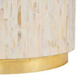 SAFAVIEH Souheir Pink Champagne/ Gold Mosaic Round Side Table - 19.7" x 19.7" x 22" - 20Wx20Dx22H