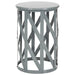 SAFAVIEH Soultana Grey Lattice Iron Stool - 14" x 14" x 20.7" - 14Wx14Dx20H