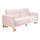 SAFAVIEH Spring Two-In-One Modern Foldable Beige Loveseat Sofa Bed