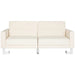 SAFAVIEH Spring Two-In-One Modern Foldable Beige Loveseat Sofa Bed