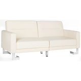 SAFAVIEH Spring Two-In-One Modern Foldable Beige Loveseat Sofa Bed