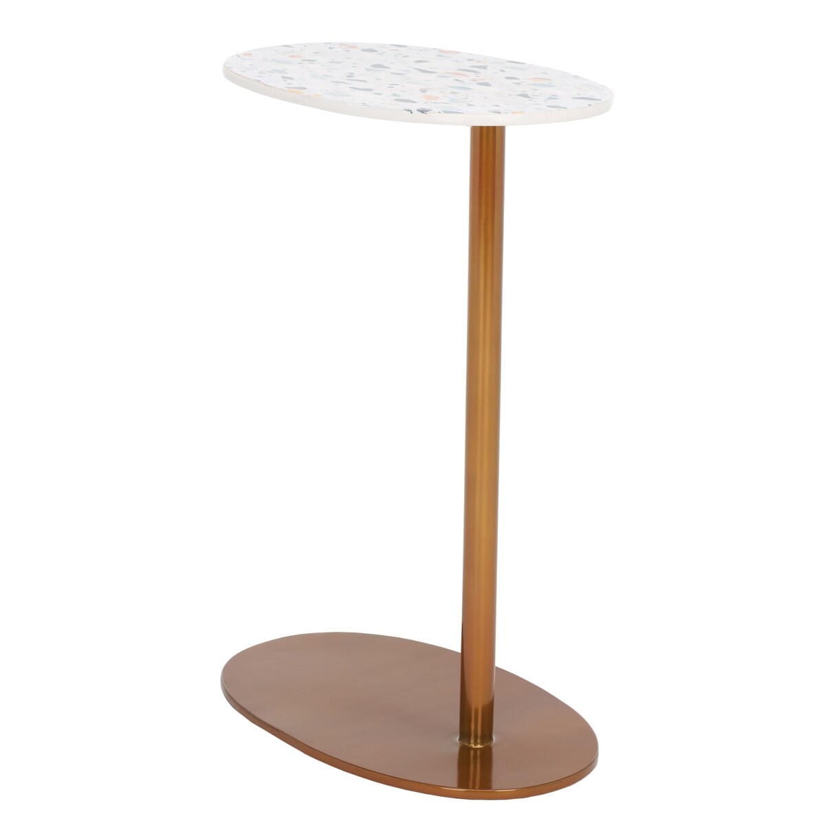 SAFAVIEH Stormie Oval Top Accent C-Table - 16 In. W x 10 In. D x 22 In. H - 16Wx10Dx22H