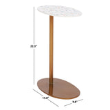 SAFAVIEH Stormie Oval Top Accent C-Table - 16 In. W x 10 In. D x 22 In. H - 16Wx10Dx22H