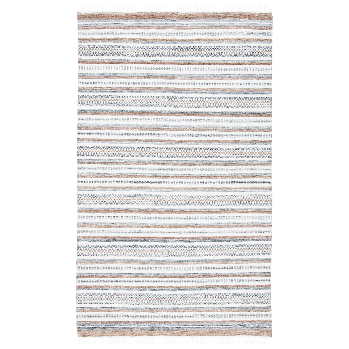 SAFAVIEH Striped Kilim Margitte Boho Fringe Rug