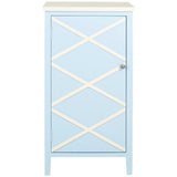 SAFAVIEH Sudaba Light Blue/ White Storage Small Cabinet - 18Wx15Dx36H