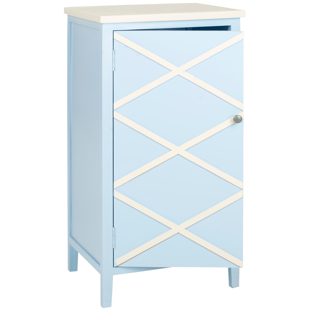 SAFAVIEH Sudaba Light Blue/ White Storage Small Cabinet - 18Wx15Dx36H