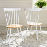 SAFAVIEH Suhair Spindle Farmhouse Dining Chair (Set of 2) - 20.5" x 21" x 36" - 21Wx21Dx36H